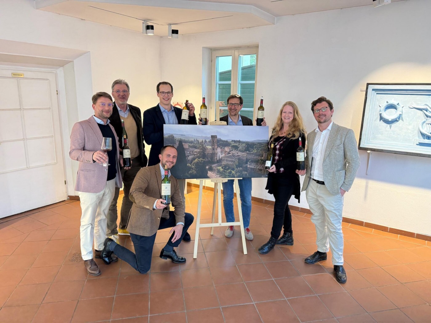 P. M. Mounier Teamfoto mit Emanuele Reolon